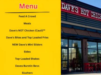 Dave’s Hot Chicken Menu